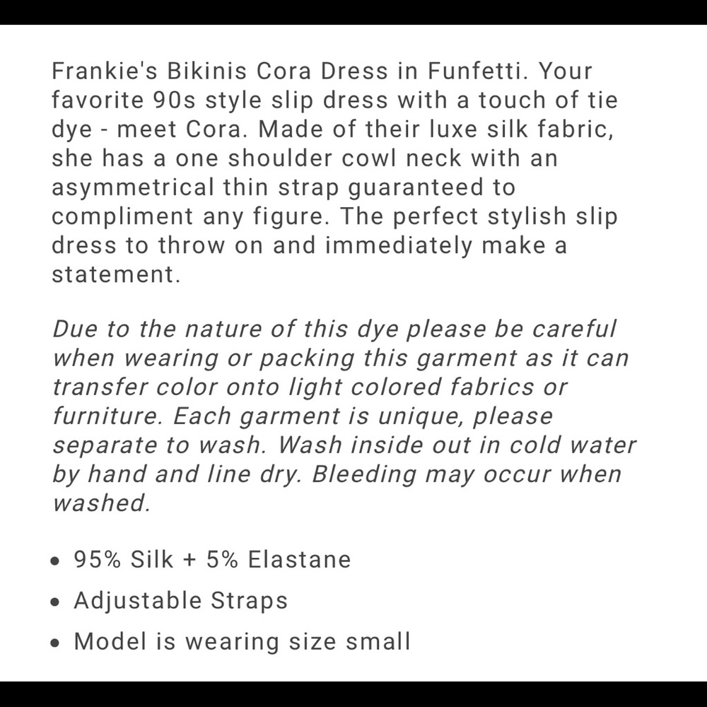 Frankie’s Bikinis Silk Cora Dress in Funfetti - Picture 8 of 9